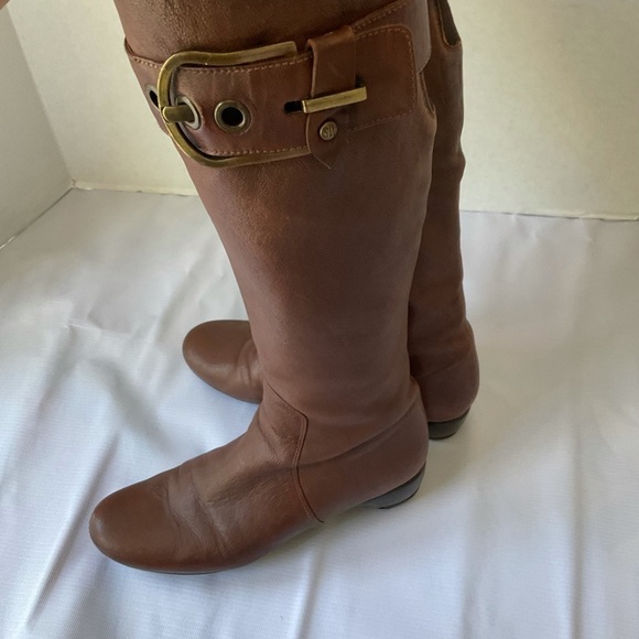 Vintage Stuart Weitzman Leather Riding Buckle Boots - Picture 6 of 16